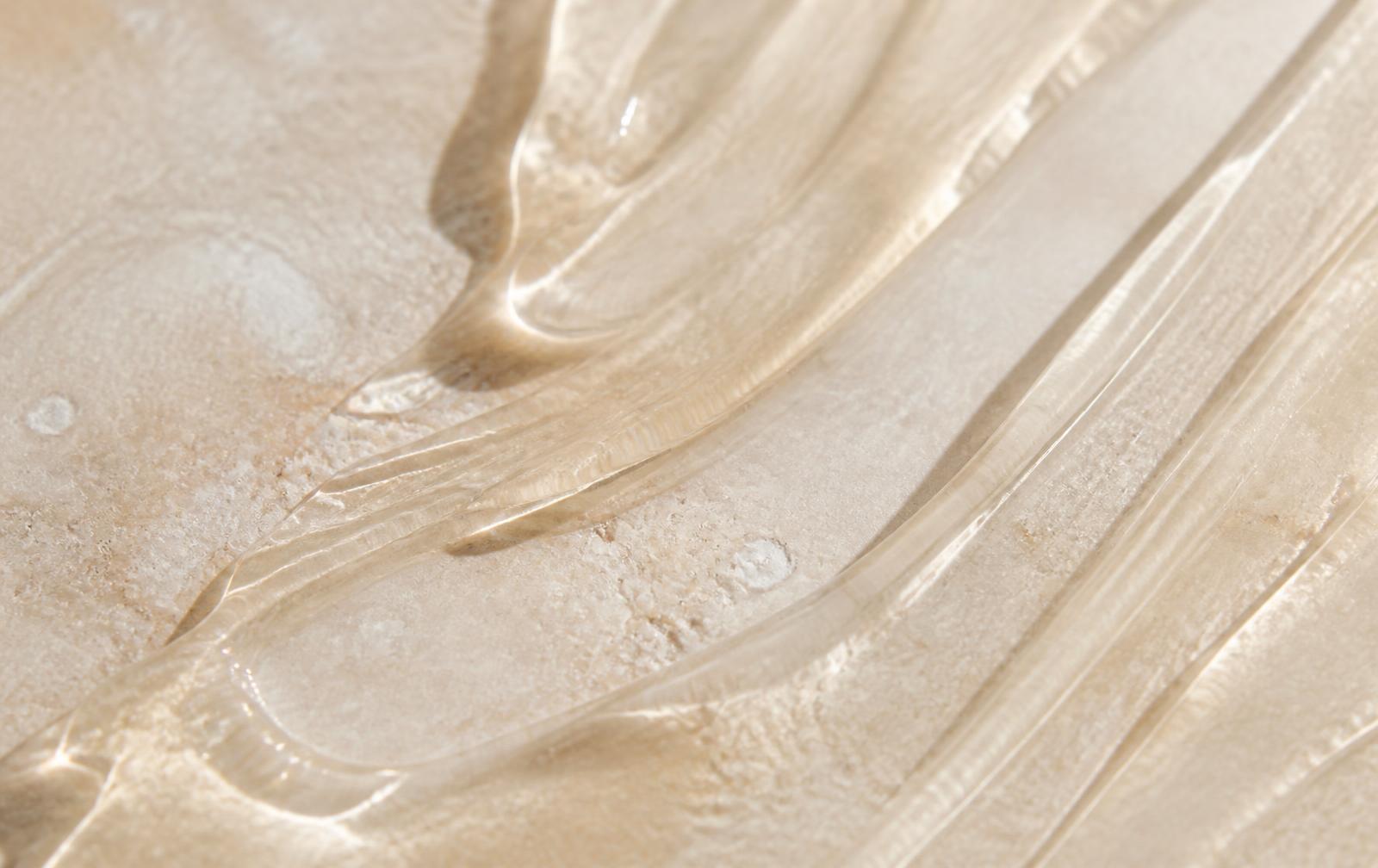 Macro texture of a translucent serum